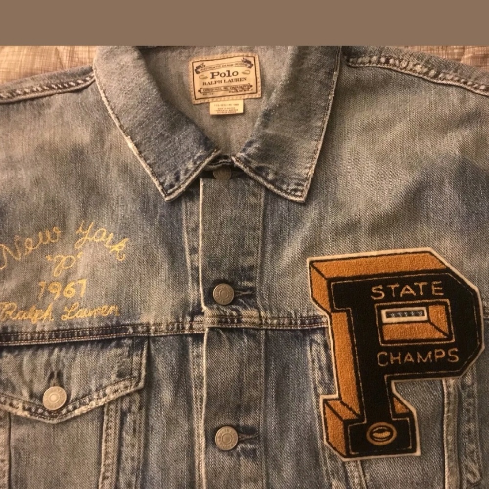 Polo Ralph Lauren Denim Varsity Trucker Jacket - Picture 3 of 4